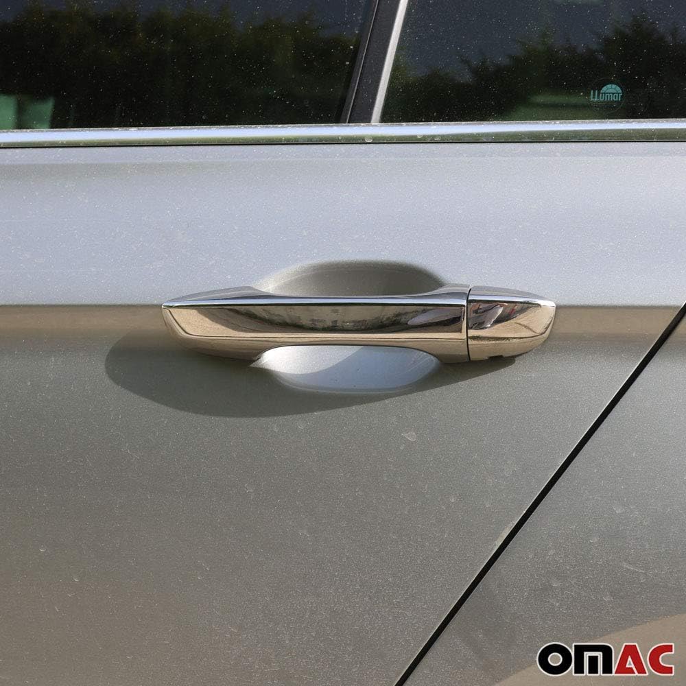 OMAC Door Handle Cover Protector for VW Tiguan 2018-2024 Stainless Steel Chrome 8 Pcs