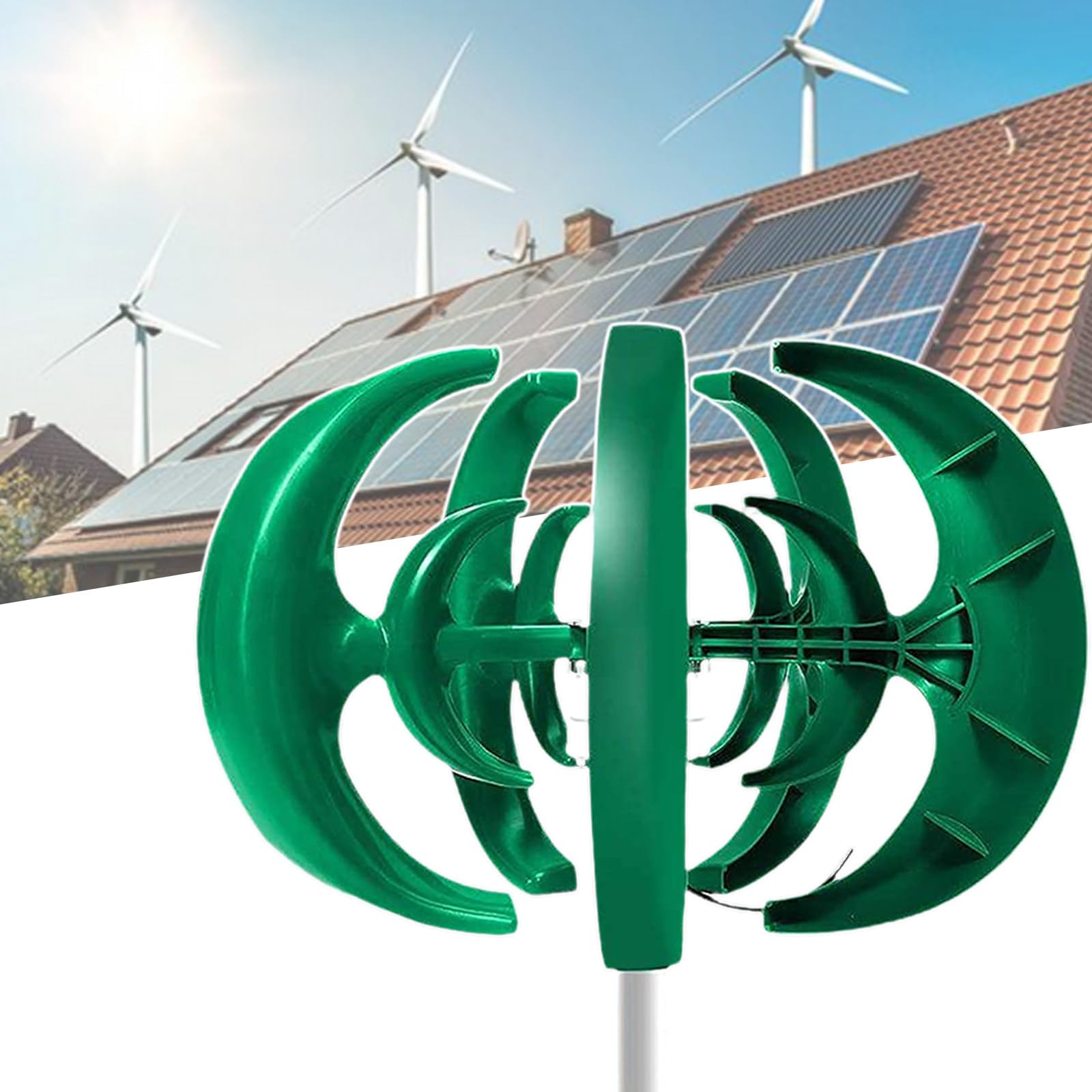 5kW Noiseless Wind Turbine Generator for Home & Camping, Efficient Wind Power System with Controller, 24V Eco-Friendly Energy Solution, Quiet Renewable Energy Source