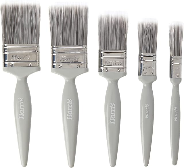 Harris Essentials Walls & Ceilings Paint Brush Set | Pack of 5 | 0.5", 1", 1.5", 2"