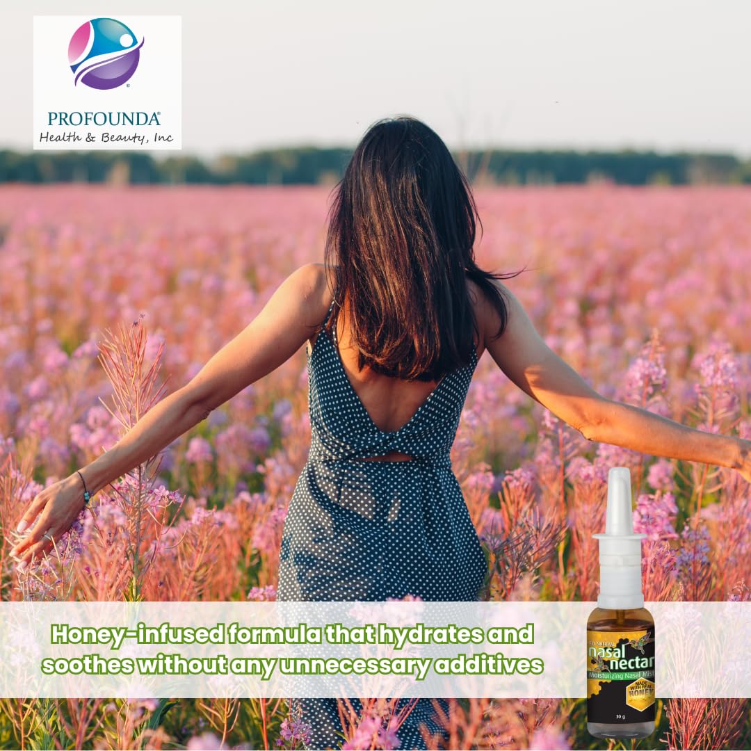 NaturePro Nawilżająca mgiełka do nosa, całkowicie naturalna, 28 g dla suchości nosa zawiera prawdziwy miód