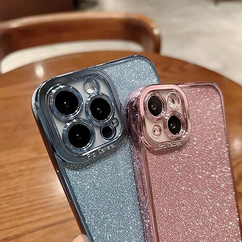 Miniatura 4 de Fycyko Funda compatible con iPhone 13 Pro con brillantina, de lujo, flexible, protección de cámara, a prueba de golpes, para mujeres y niñas, diseño