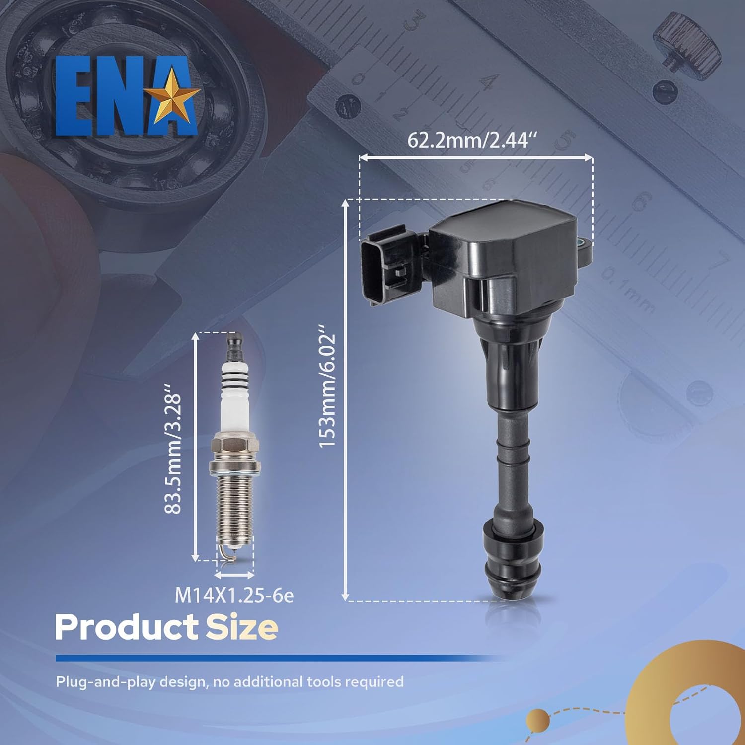 Set of 6 Ignition Coil Pack and Iridium Spark Plug 3.5 V6 Compatible with Nissan Altima Maxima Pathfinder Frontier Quest Infiniti I35 G35 FX35 QX4 2002 2003 2004 2005 2006 2007 2008 Replaces# UF349