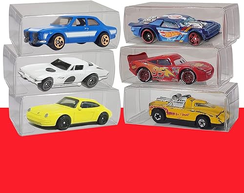Miniatura 4 de Protector de vitrina compatible con Hot Wheels 164, fundida a presión para automóviles de tamaño estándar, protector de PET de 0.018 in, paquete de