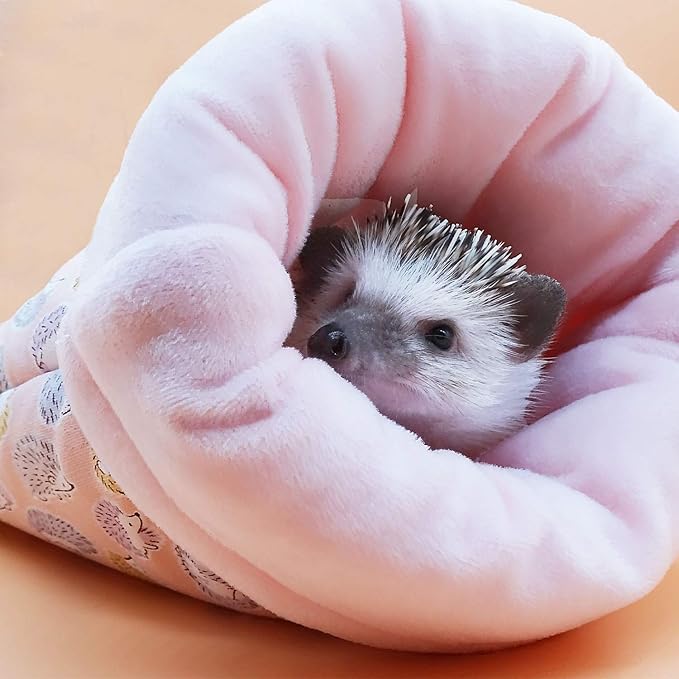 Amazon ハンドメイドの小動物用クッションベッド 寝袋 ハリネズミ モルモット ハムスター ラット フェレット ピンク Caili 飼育ケージ内装 通販