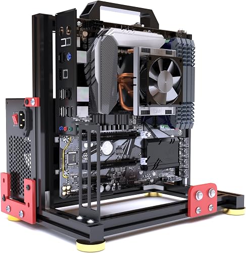 PC Chassis Desktop Computer Open Case Well Cooled Chassis Aluminum Material Test Bench Includes Type-C Support Motherboard (2.MATX)