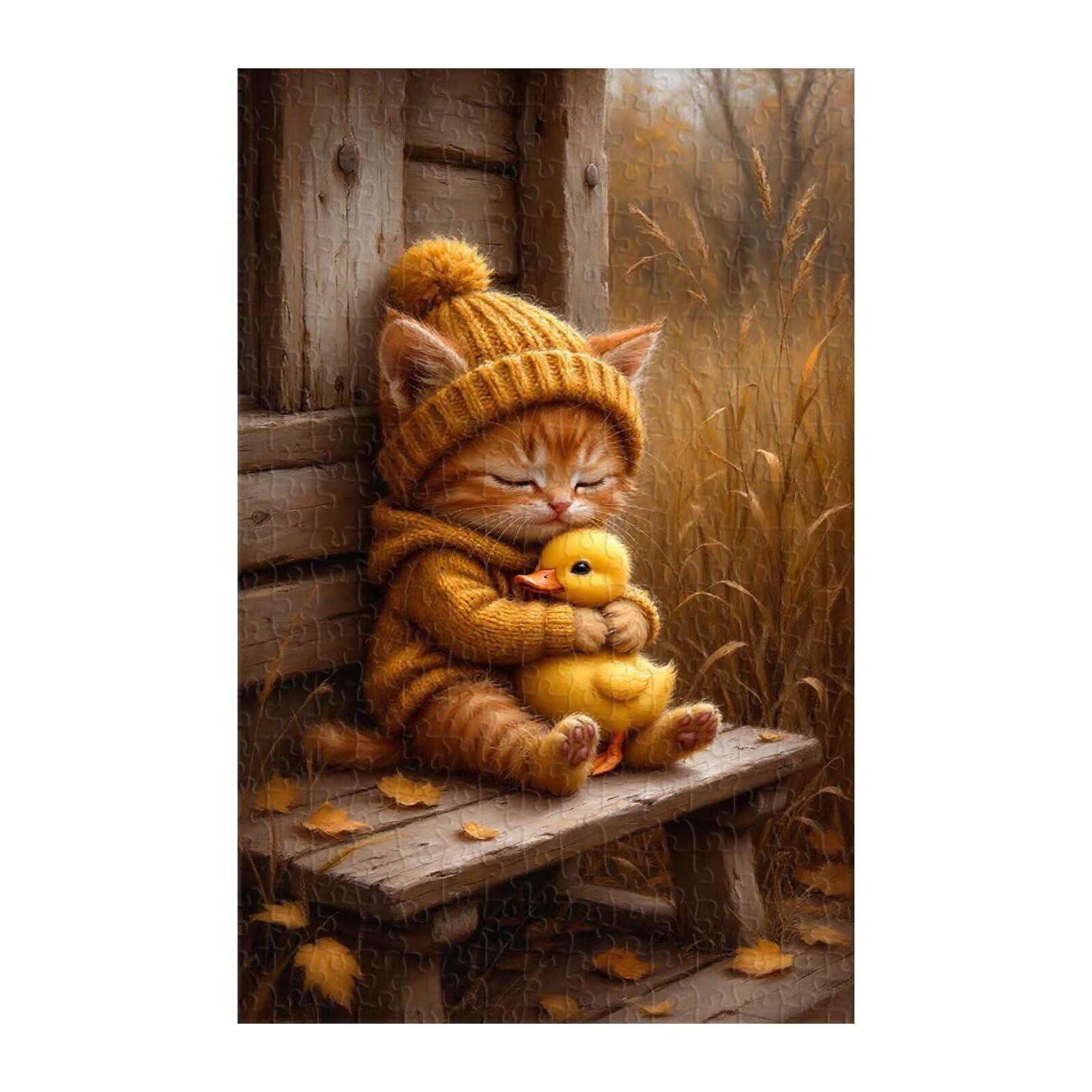 Puzzle 2000 sztuk dorośli zwierzę kaczka kot, zabawka edukacyjna rozwija obserwację i logikę, puzzle dorośli 2000 elementów 100 x 70 cm