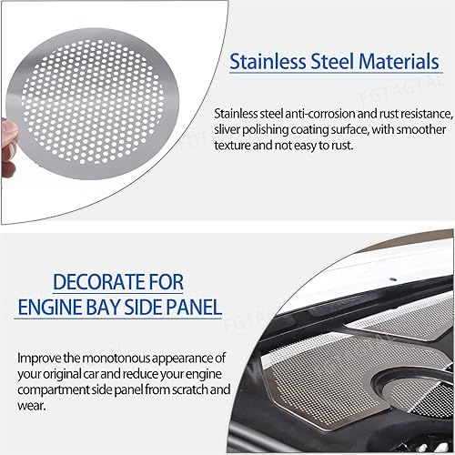 Miniatura 3 de Cubierta del panel lateral del motor compatible con Chevrolet Corvette C8 2020-2024, cubiertas traseras del motor, accesorios de decoración del