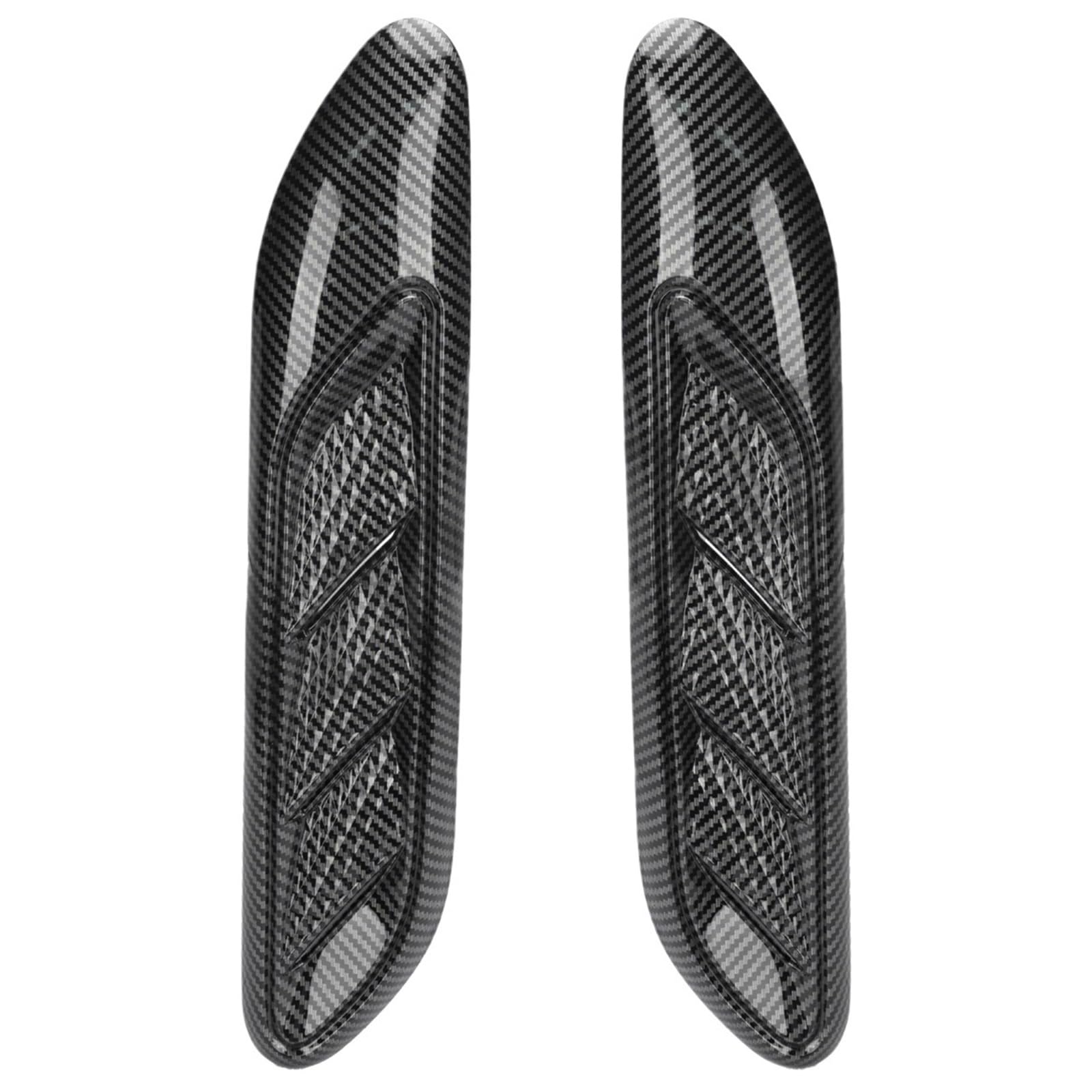TILIEINE Car Front Side Air Vent Cover 2PCS Car Side Vent Cover Fender Air Flow Intake Trim Exterior Wing Decals Ventilation Sticker(Carbon)