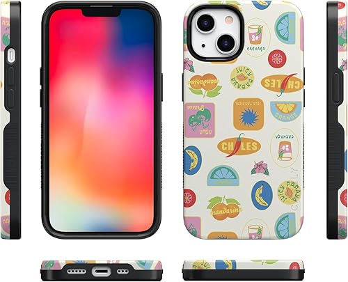 Vista 923 de Casely Funda para iPhone 13 Compatible con MagSafe Color Splash de medianoche Funda retro abstracta Color de medianoche Splash Abstracto