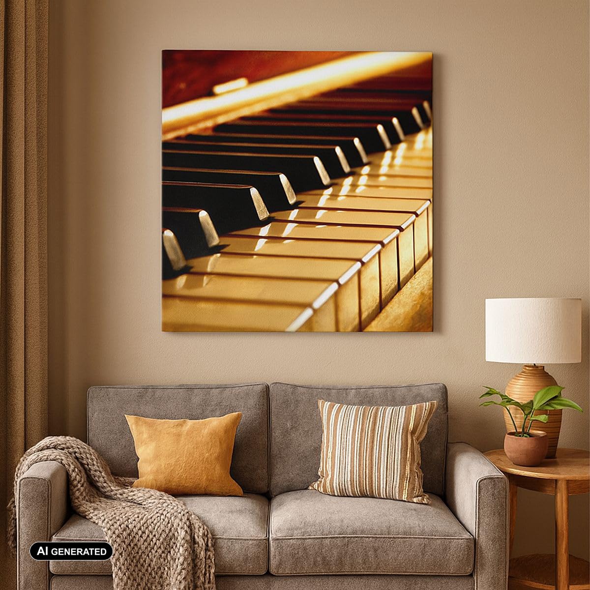 ARTTOR Bilder auf Leinwand 70x70cm Wandbild Musik - 2200 | Klavier Konzert Groß Wanddekoration Wohnzimmer Schlafzimmer Küche Wanddeko Wand Kunstdruck Wandkunst Wall Decor ARTTOR