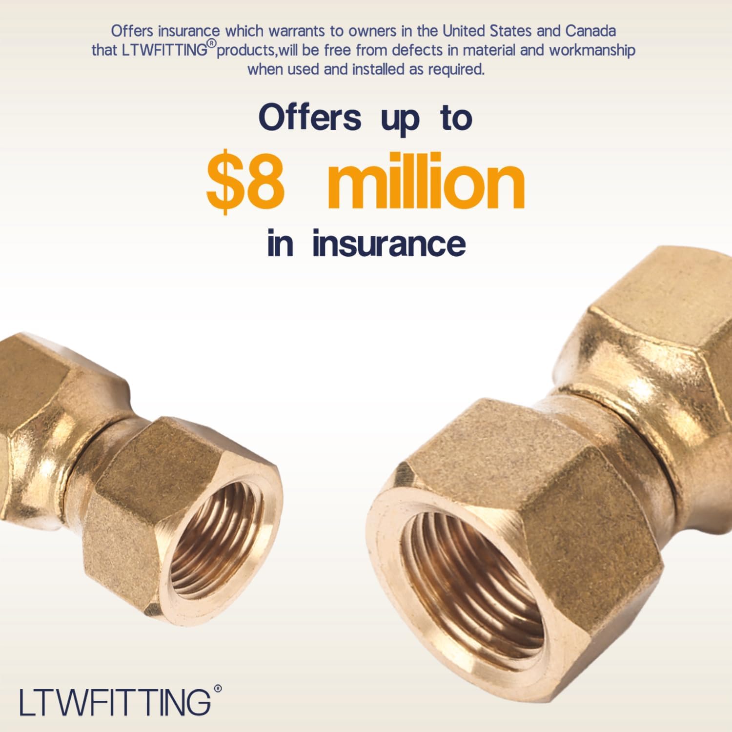 Brass Flare Forged Swivel Nut Union 3/8-Inch OD (Pack of 5)