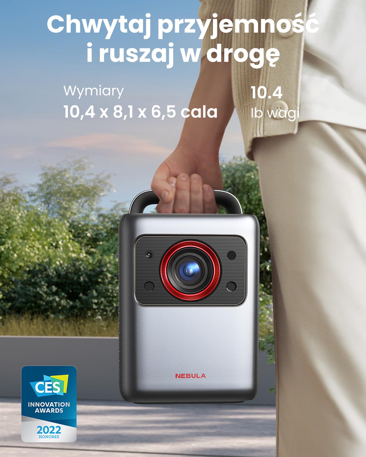 Projektor laserowy Anker NEBULA Cosmos 4K, przenośny projektor o jasności 2200 ANSI lumenów, Android TV 10.0, autofokus, automatyczna korekcja trapezu, projektor kina domowego z Wi-Fi i Bluetooth