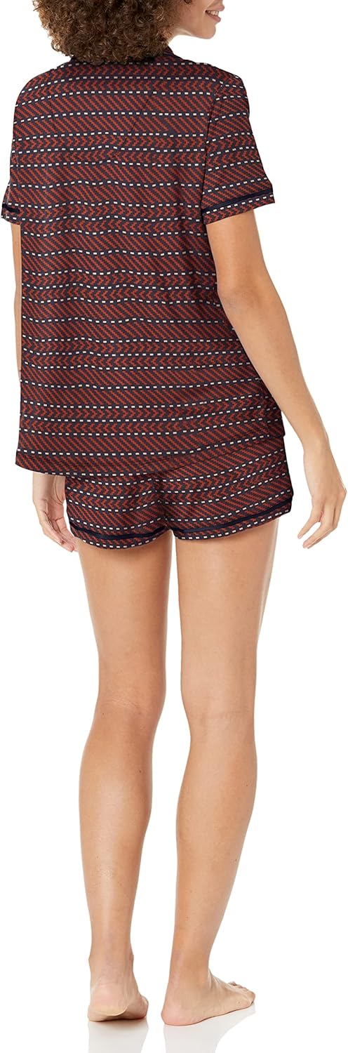 Cosabella Women's Bella Printed Short Sleeve Top & Boxer Pajama Set - Image 2