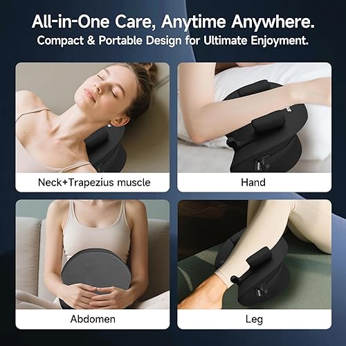 Miniatura 7 de Masajeador de cuello 2025, relajante de cuello y hombros con calor, 3 modos y fuerzas, masajeador de cuello para aliviar el dolor de tejido