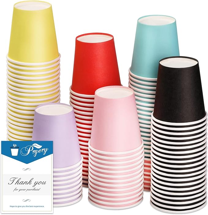 Amazon.com: Prgery 120 Count 3oz Colorful Paper Cups,Mouthwash Cups ...
