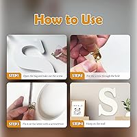 Vista 8 de AOCEAN Letras de madera grandes blancas de 10 pulgadas, letras de madera sin terminar para decoración de pared, letras decorativas de pie