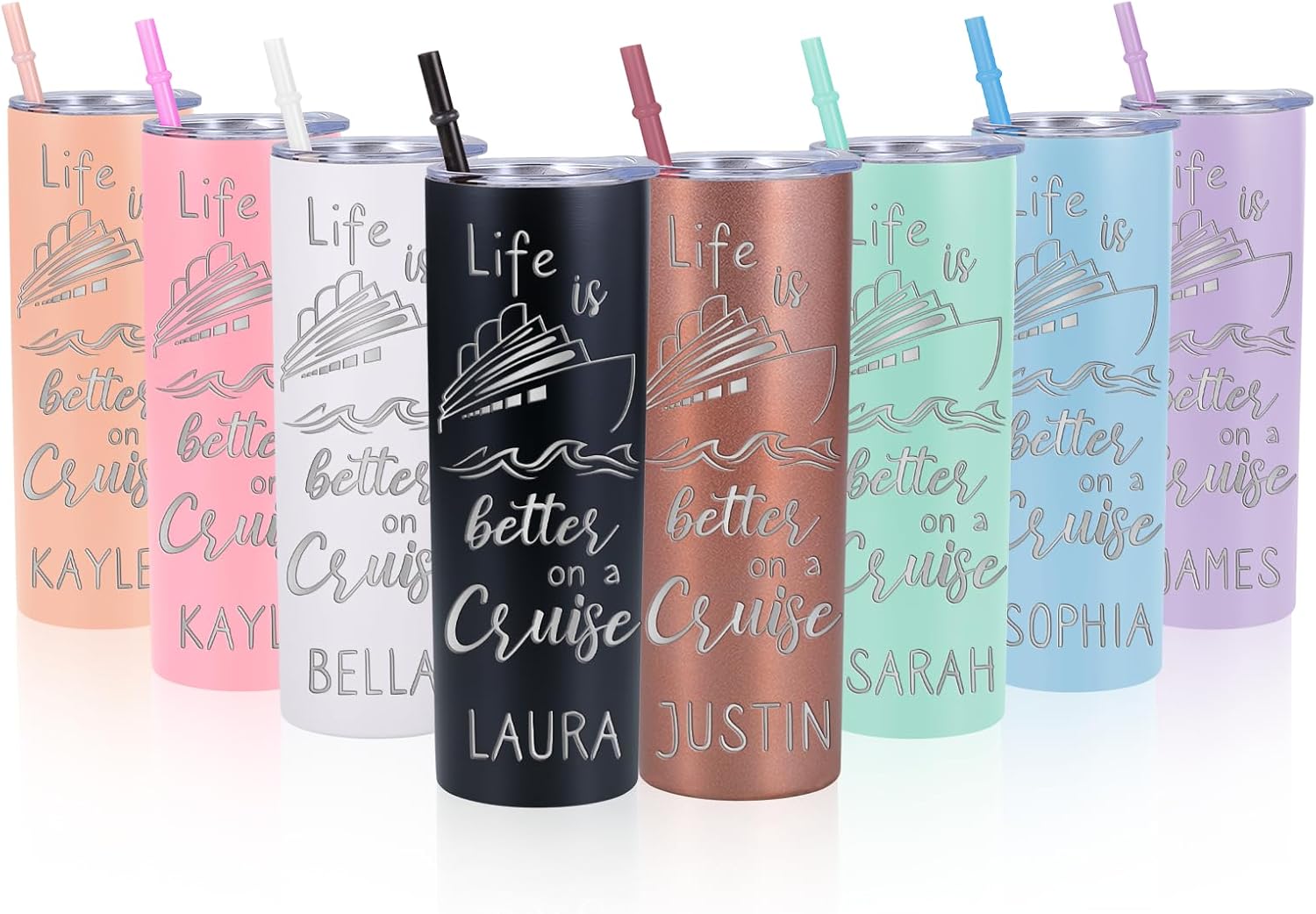 Personalized Vacation Tumbler Stainless Steel Laser