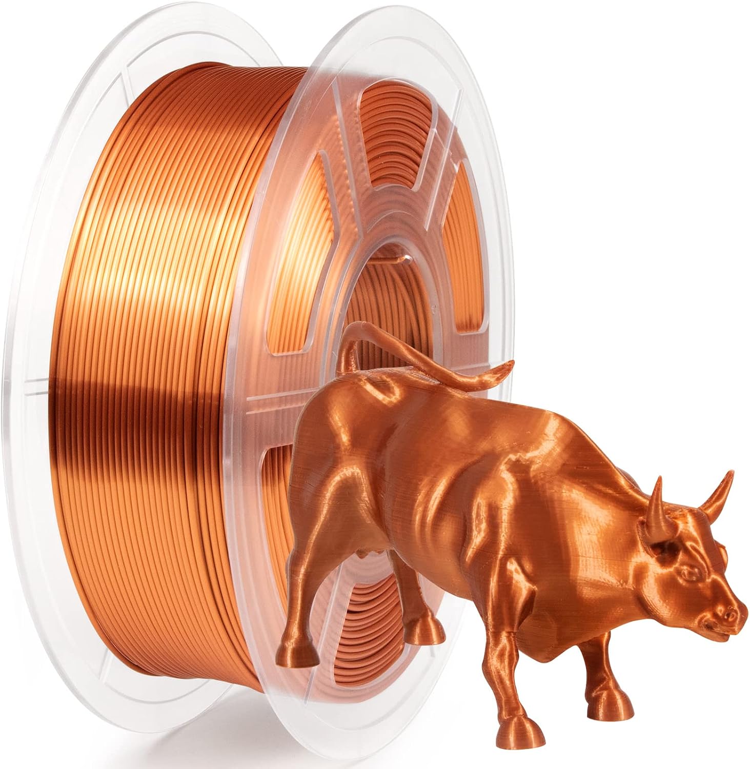 Silk Copper PLA Filament 1.75mm 3D Printer Filament 1KG 2.2 LBS Spool 3D Printing Materials IEMAI Shine Silky Shiny Metallic Metal Filament