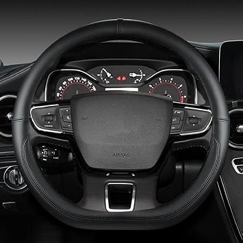 for Kia Stonic 2020 2021 2022 2023 2024 2025 Car Steering Wheel Cover, Handle Covers All Inclusive Wheels wrap Ergonomic Comfort Grip Anti-Slip Lining Breathable Interior,E/Black