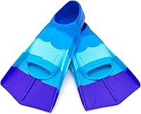 Vista 26 de Aletas de natación para niños, cómodas aletas de silicona para nadar y bucear, tamaño adecuado para principiantes, niños, niñas, niños y adultos