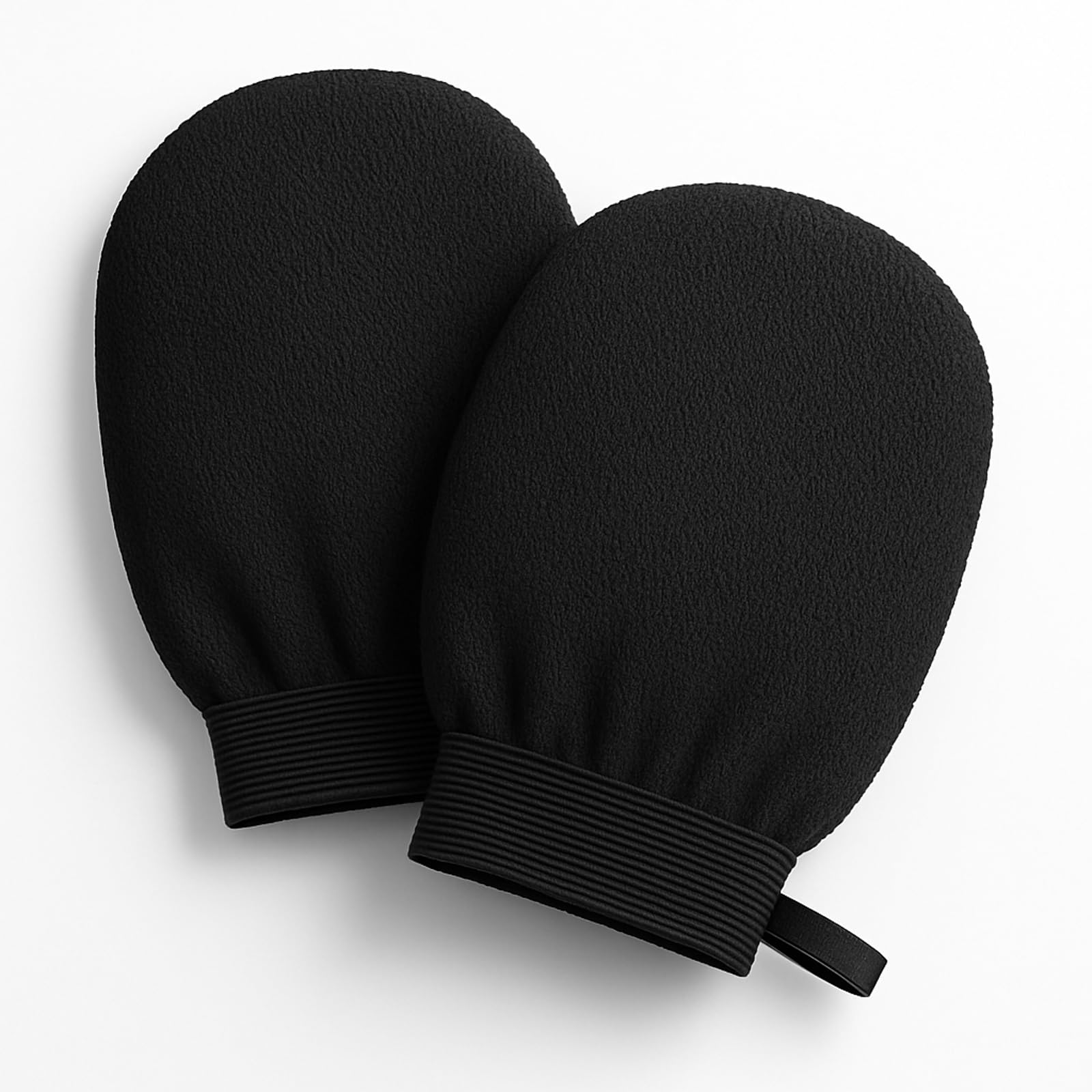 Korean Exfoliating Mitts – Authentic Kessa Gloves Inspired by Turkish & Moroccan Hammam – Deep Body Scrubber for Dead Skin Removal, Tan Prep & KP – 2-Pack Shower Mitts