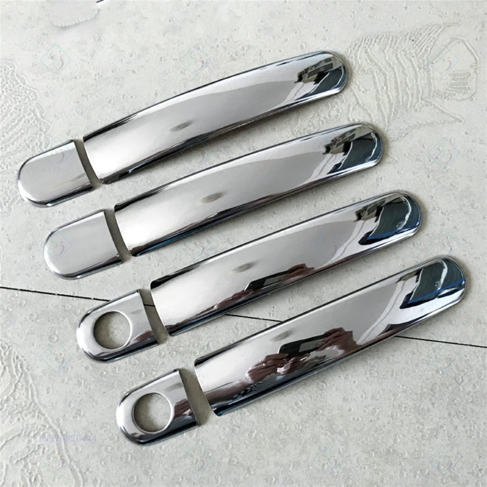 Rinkteea 2 Exterior Car Door Handle For Vw Polo 010-018 Tiguan 009-014 Stainless Steel Car Door Handle Cover Trim Sticker Styling(2)
