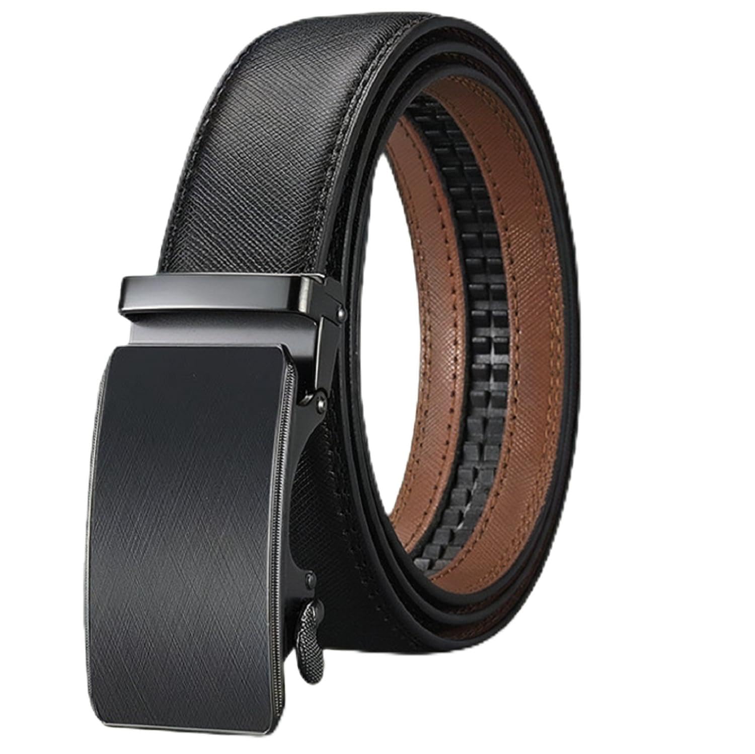 Acewin Ledergürtel Herren, Automatik Gürtel Herren, Arbeitsgürtel, Verstellbar, Breit 35mm