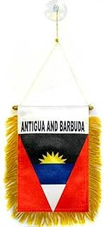 1000 Flags Antigua and Barbuda Flag Car Window Hanging Pennant