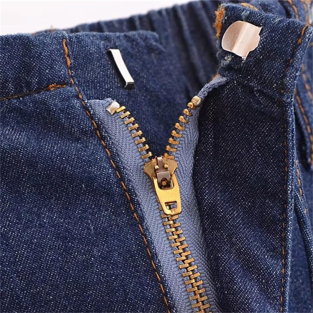 Women's Elastic Waist Straight Jeans