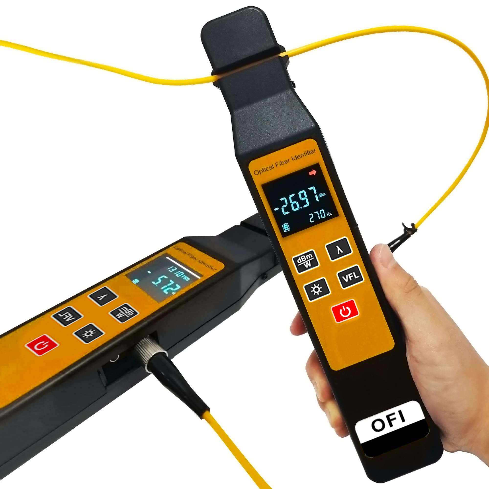 Live Optical Fiber Identifier with Wave Respond 800-1700nm Built in 10KM VFL and Optical Power Meter OPM Functions FTTH Tool (YD-3309D-Y)