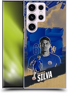 Head Case Designs Officially Licensed Chelsea Football Club Thiago Silva 2023/24 First Team Hard Back Case Compatible with Samsung Galaxy S23 Ultra 5G