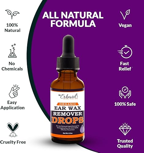 Miniatura 3 de Gotas de eliminación de cera de oído orgánica para orejas obstruidas  Aceite limpiador de cera de oídos natural para niños adultos bebés  Remedio
