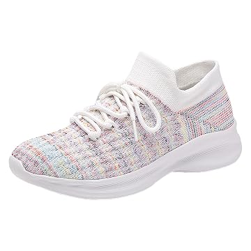 Tênis feminino Leisure com cadarço para viagem, sola macia, confortável, malha ao ar livre, tênis de rua 2-sxk Friends