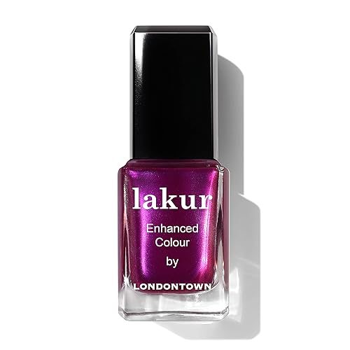 LONDONTOWN Lakur Esmalte de uñas - Resistente a las astillas, no tóxico, mejora y hidrata las uñas | Morado brillante tipo uva, Alexa, ¡Vamos a