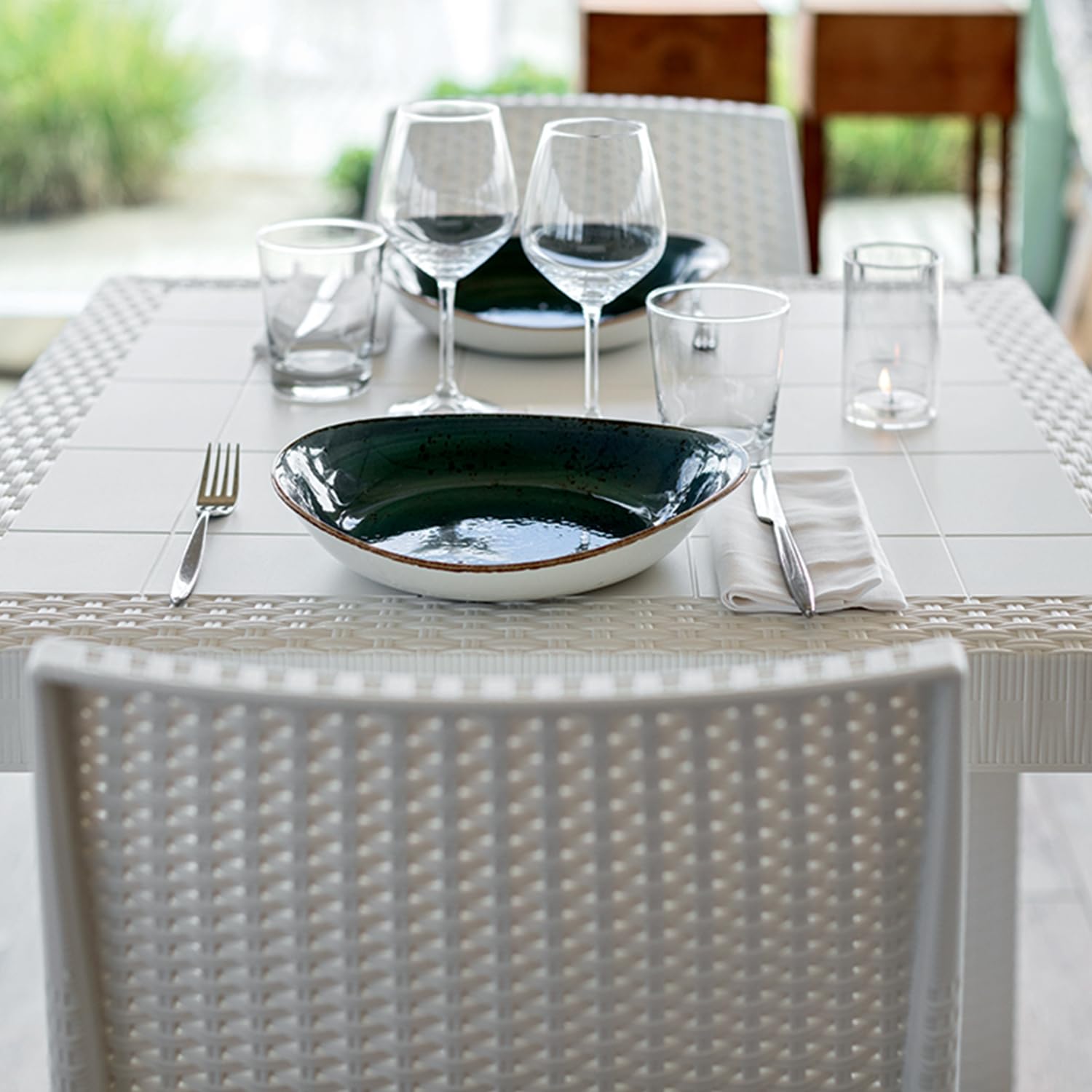 Sicignano Poltrona con Braccioli, Sedia con Braccioli, Poltrona Indiana, Antracite, Impilabile, Sedia Plastica, Interno Esterno Giardino, 59x57x86 cm, 1 Pezzo, BC904