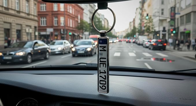 Personalisierter Kennzeichen-Autoschlüsselanhänger  – Vorschau 2