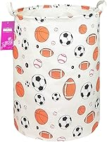 Vista 1 de Cesta de lavandería grande de tela de lona ligera, cesta de almacenamiento para juguetes, ropa sucia plegable, impermeable, para dormitorios