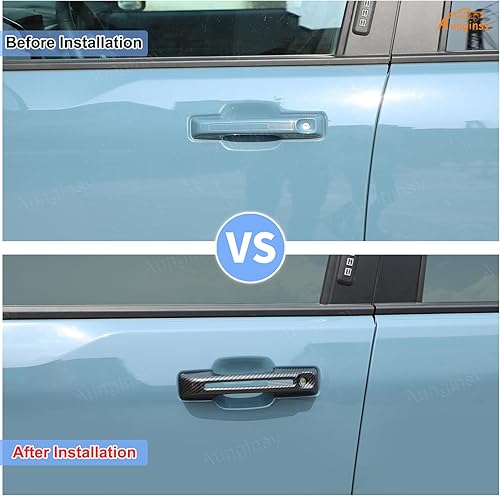 Miniatura 2 de Aunginsy Cubierta para manija de puerta exterior compatible con Ford Maverick 2022-2025 Ford Bronco Sport 2021-2025 2021-2025 Cubierta de manijas de