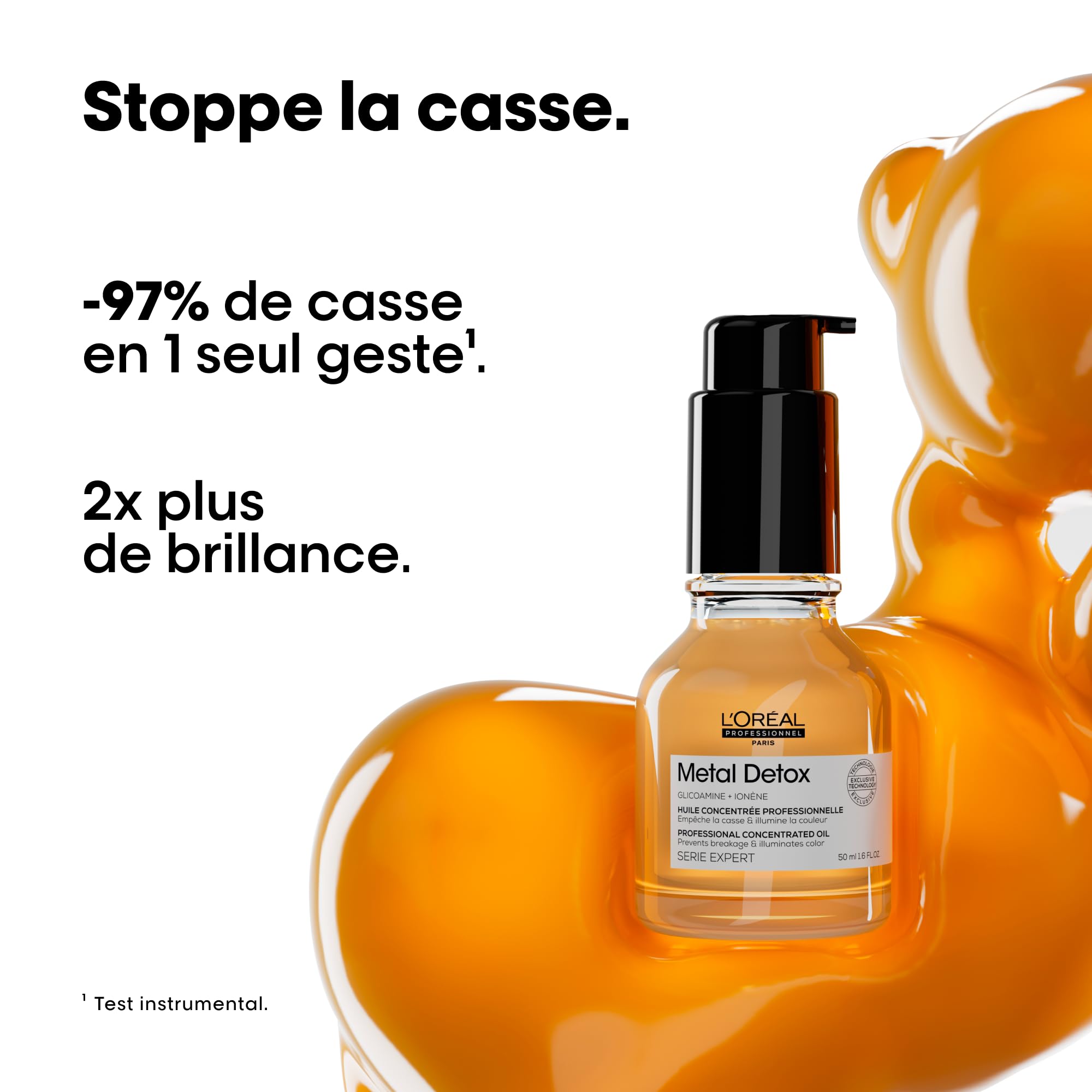 L'OREAL PROFESSIONNEL - Routine Pour Cheveux Abîmés & Cassants - Metal Detox - -99% de Casse - Cheveux Hydratés & Brillants - Pré-Shampoing (250ml) + Shampoing (300ml) + Huile (50ml)