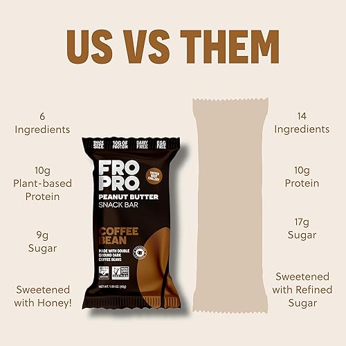 Miniatura 7 de FROPRO Barras de proteína vegetal, barras de proteínas a base de plantas, totalmente naturales, sin gluten, lácteos y soja, barras altas en