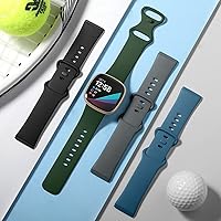 Vista 7 de Dirrelo Paquete de 4 bandas compatibles con Fitbit Versa 3 y Fitbit Sense para mujeres y hombres, correa de reloj deportivo de TPU suave, reemplazo