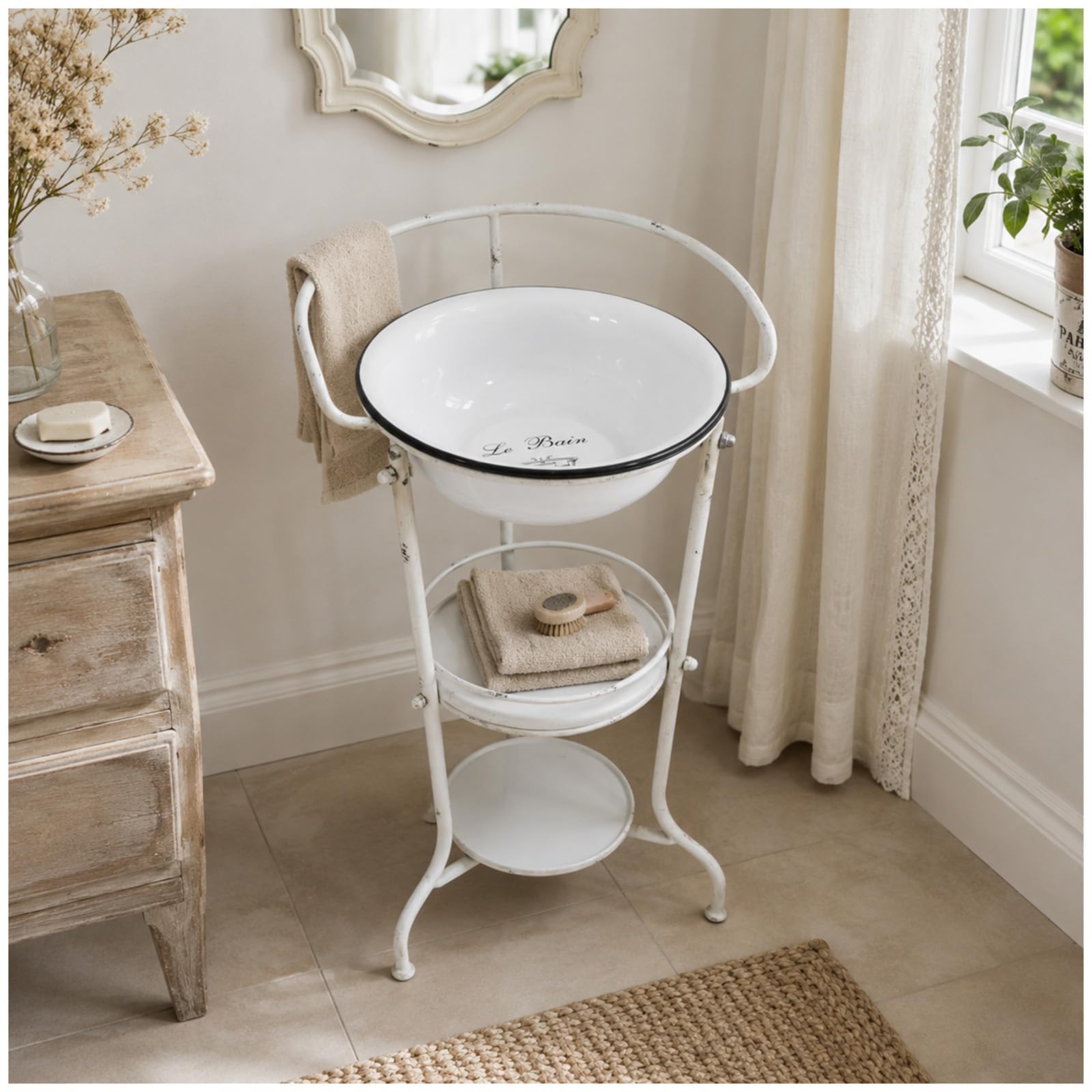 Waschplatz Le Bain Shabby Design Vintage Beistelltisch