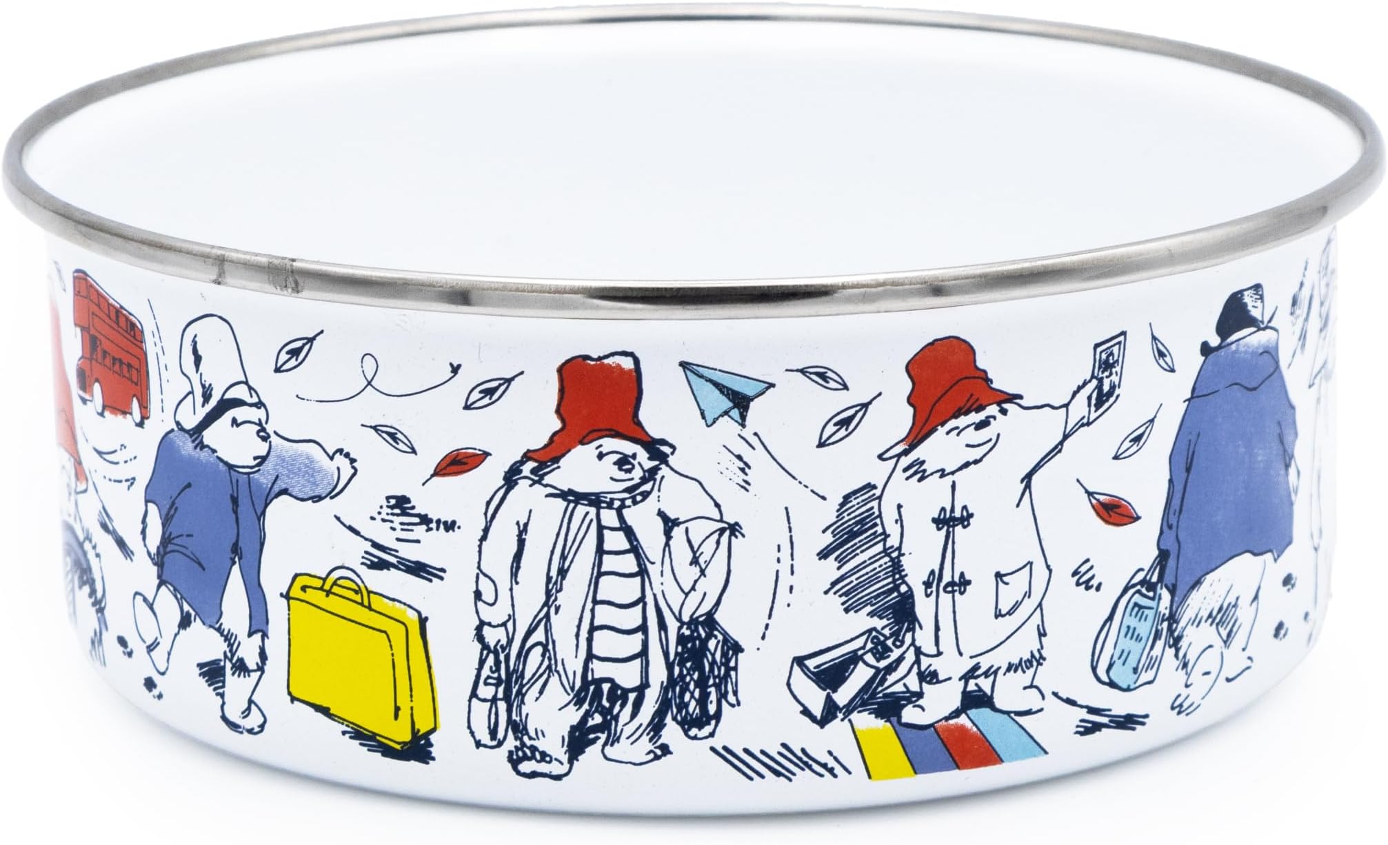 Paddington Enamel Bowl | Classic Bear Design | Lightweight Durable Kids Bowl | Dishwasher Safe Gift for Paddington Fans