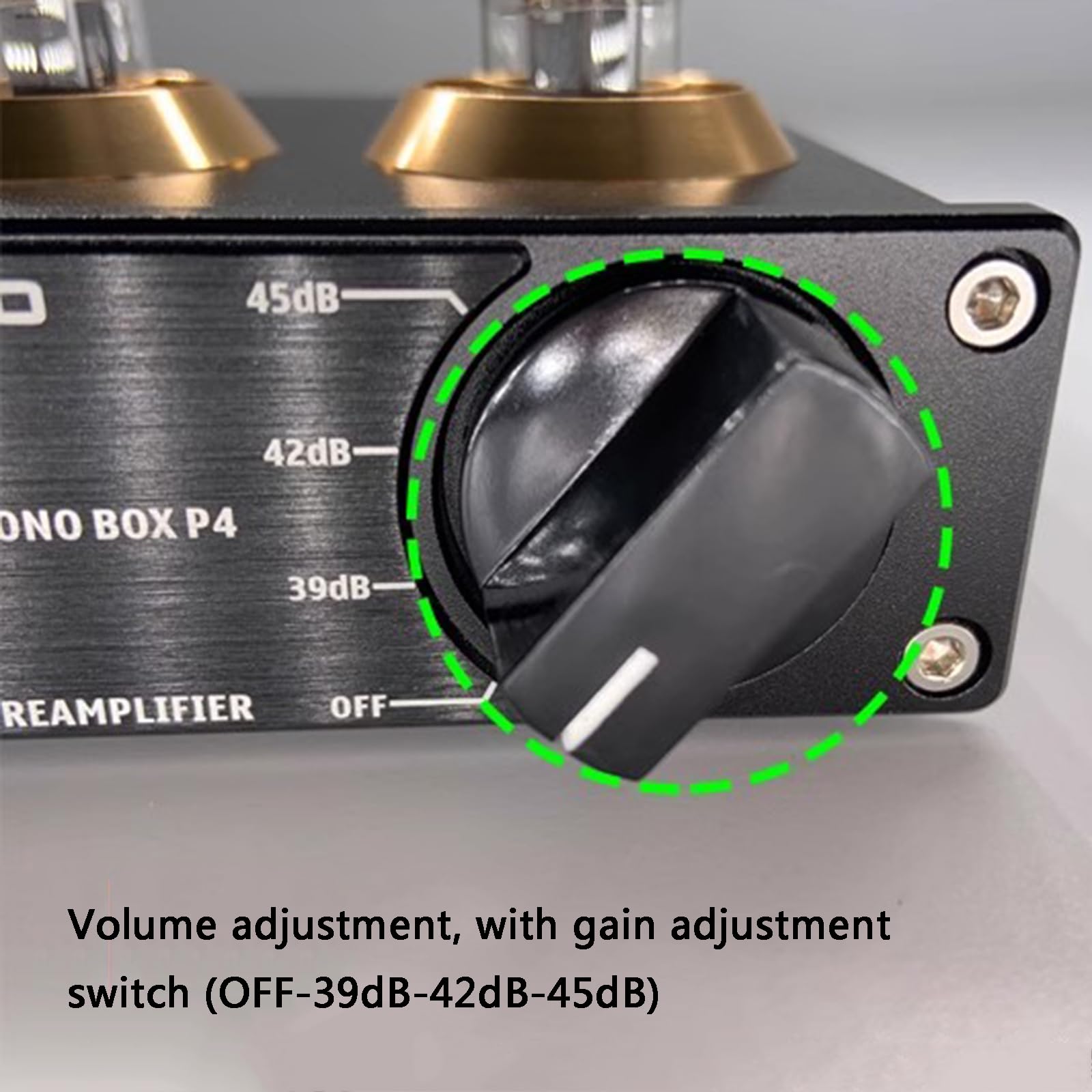 Préamplificateur Phono, Mini Préamplificateur Audio Stéréo Hi-FI, avec Engrenage De Gain, Tubes À Vide, Préamplificateur pour Platine Vinyle MM/MC, Phonographe Et Tourne-Disque