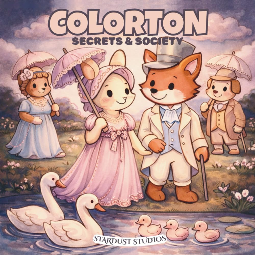 Colorton: Secrets & Society: A Whimsical High-Society Period Drama with Elegant Animal Scenes. Cozy, Bold & Easy Period Drama Coloring Page Scenes with Animals (Feel-Good Fandom)
