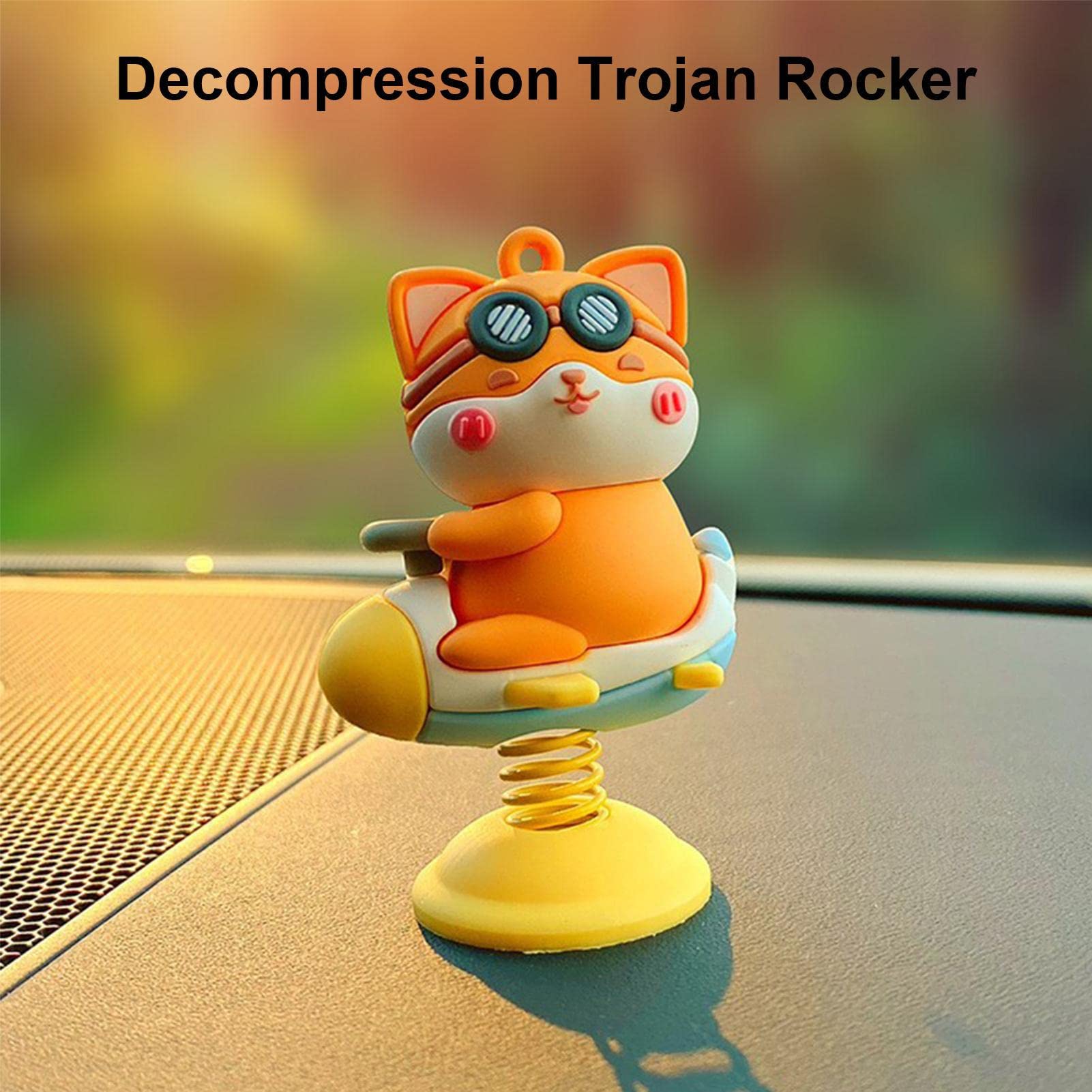Muñeco Bobble De Acrílico Para Salpicadero – Cabeza Movible 2D Con Diseño De Animal – Anti-estrés Y Decoración Para Coche