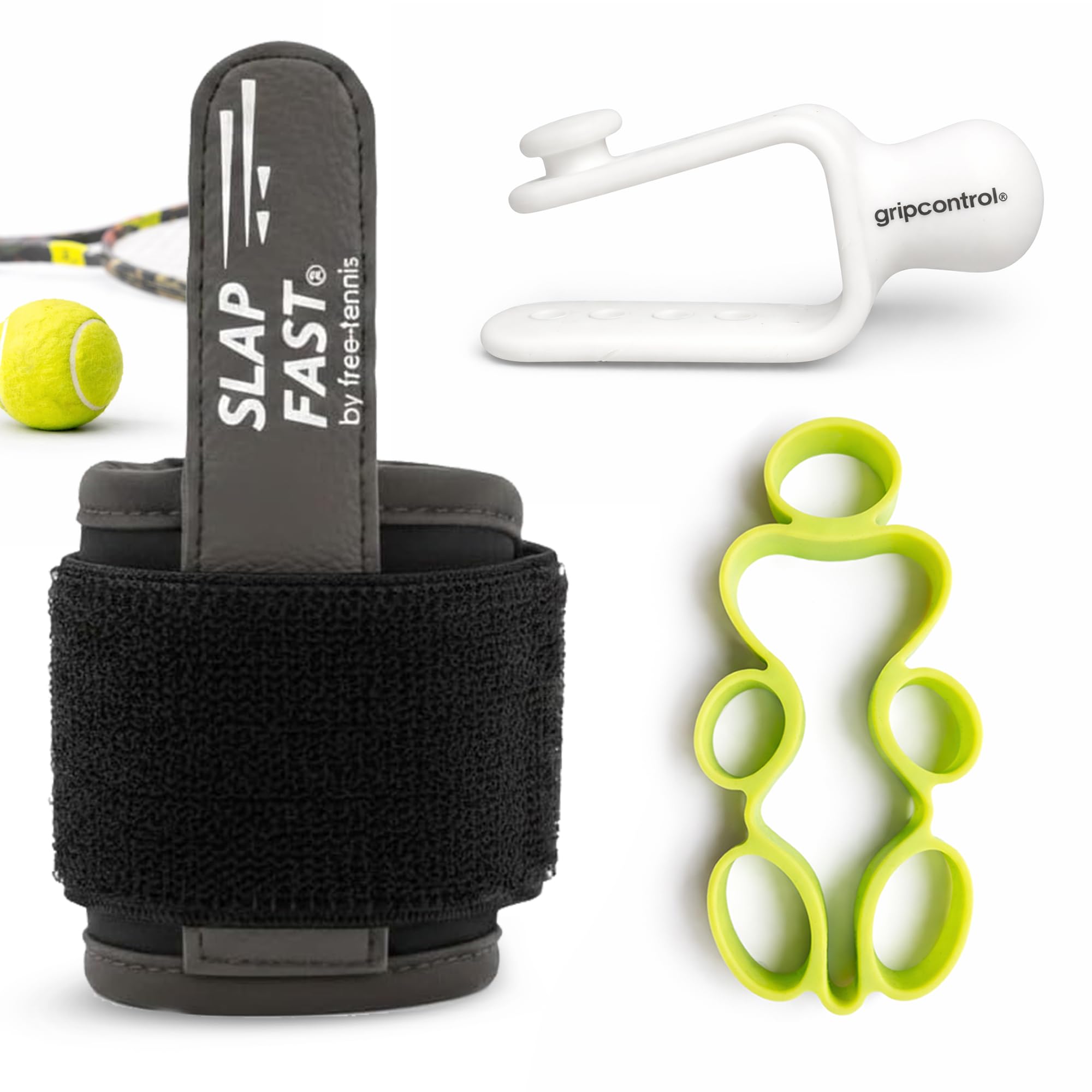 Tool Pack 1 Zestaw Akcesoriów Treningowych do Tenisa, fingertoss®, gripcontrol®,slap fast®, Pomoc do Serwisu