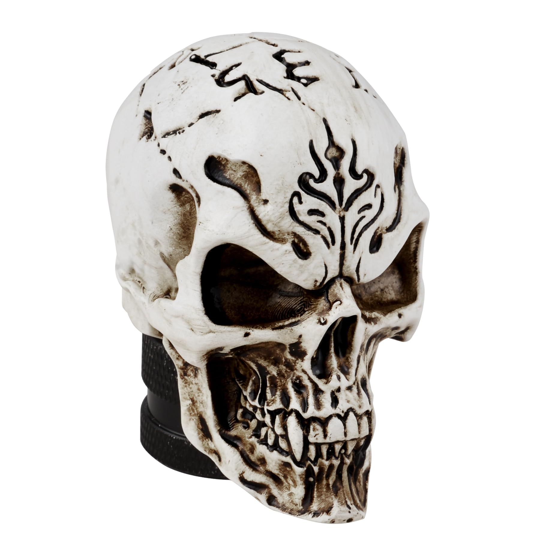 Padaodao Skull Shift Knob 5 Speed Gear Shifter Lever Handle Universal Fits for Most Automatic Manual Transmission Vehicle SUV Tractor (White)