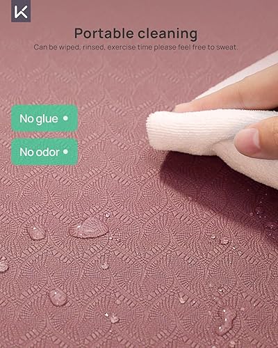 Miniatura 7 de Keep Tapete de yoga extra grande con correa, 75 x 47 x 0.28 pulgadas, tapete de ejercicio extra ancho grueso para mujeres y hombres, tapete de
