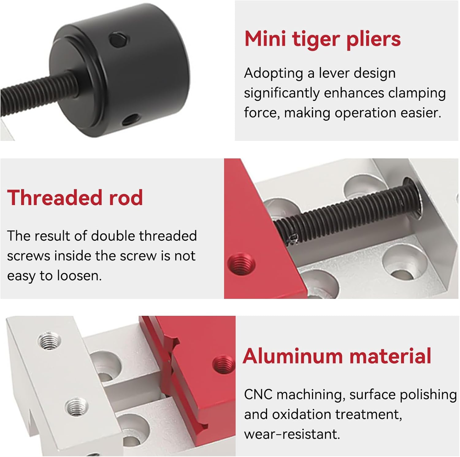 Mini Drill Press Bench Vice Clamp 2inch, Mini Flat Clamp Table Jaw Bench Clamp Mini Drill Press Vice Opening Parallel Table Vise DIY Sculpture Craft Carving Tool